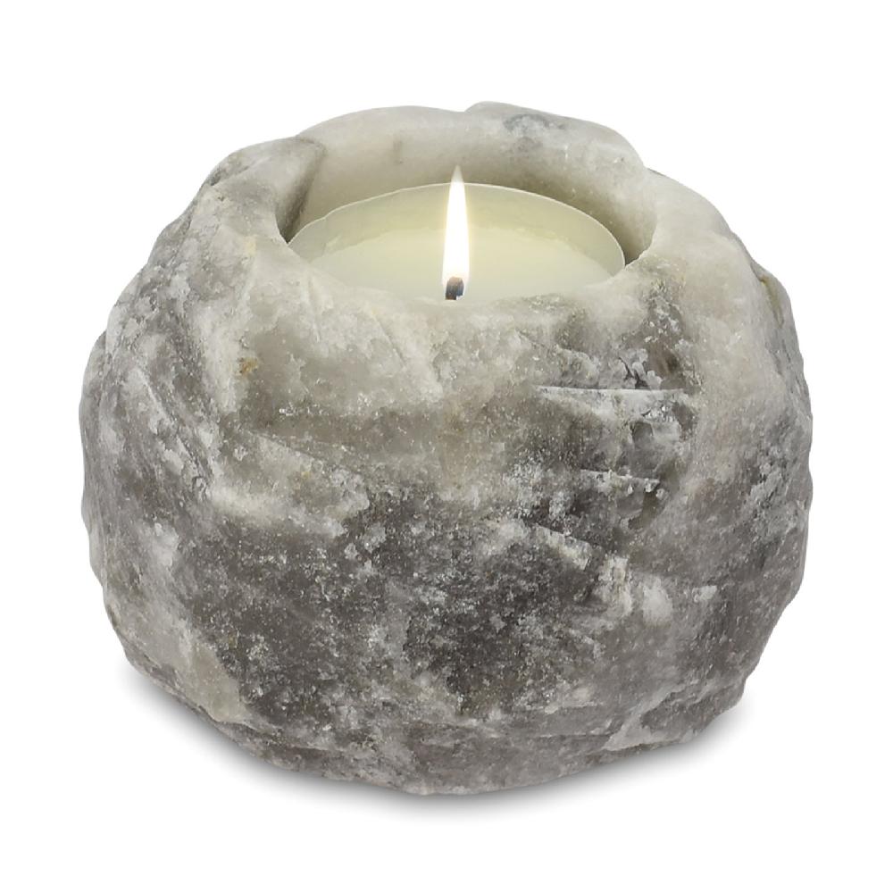 4x Grey Salt Candle Holder 600-800g