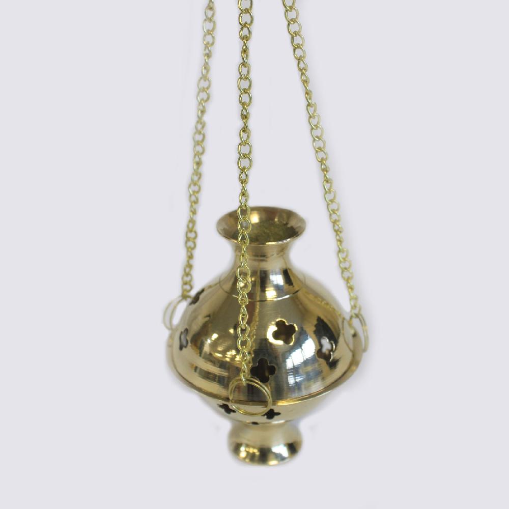 4x Hanging Brass Incense Burner