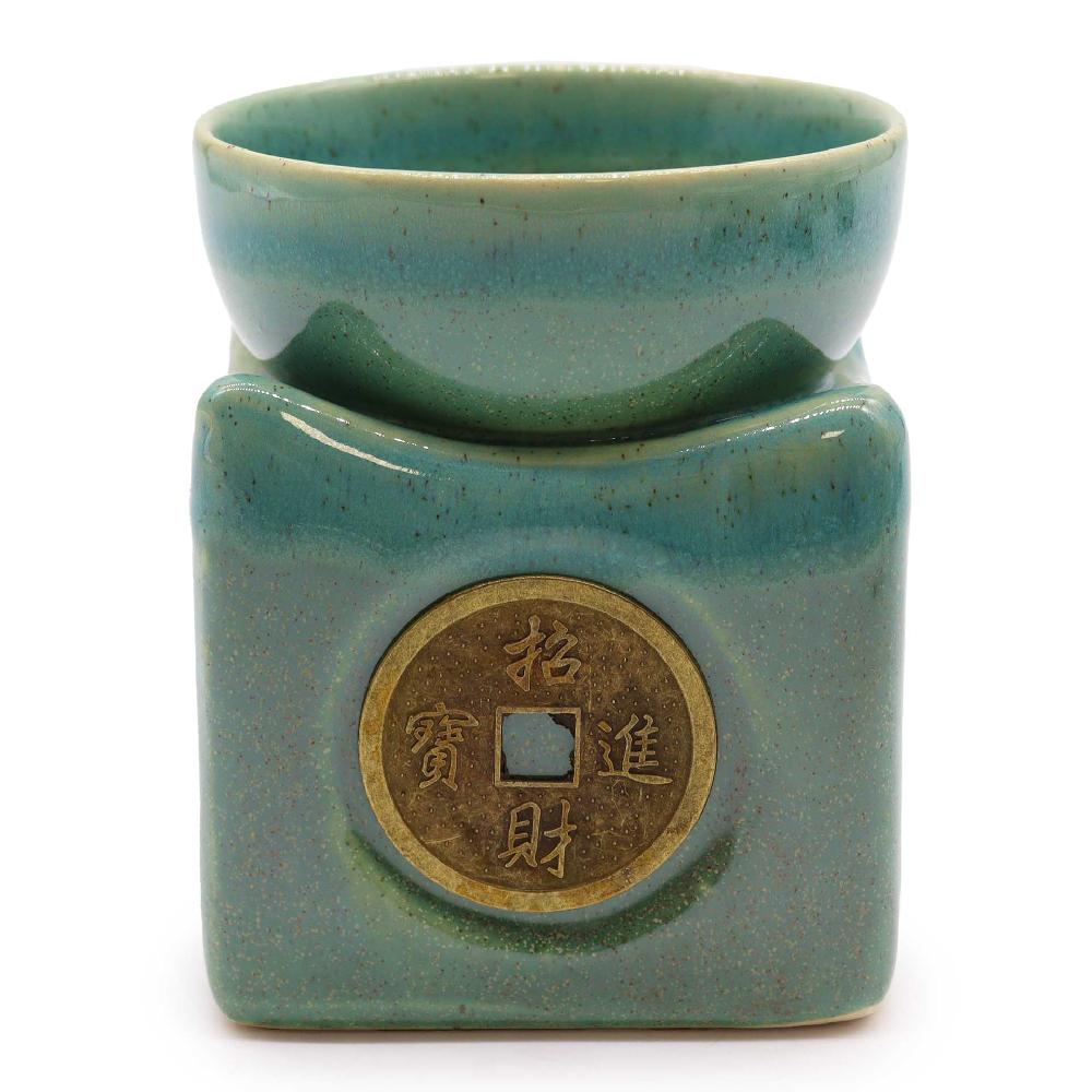 4x Lucky Coin Large Oil Burner - Jade