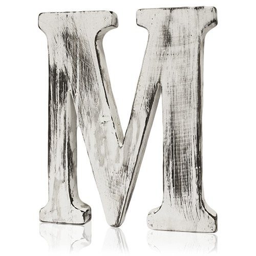 4x Shabby Chic Letters - M