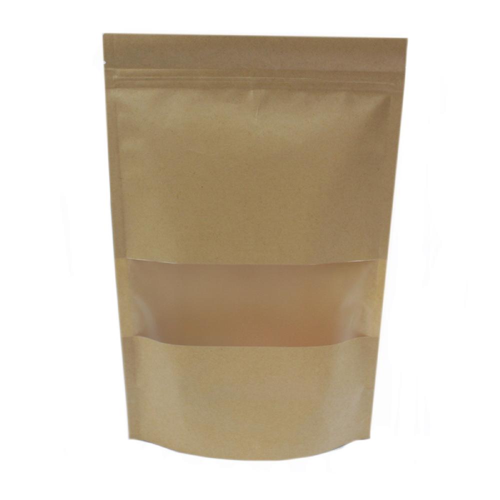 50x Kraft Window Bag 18x26 cm