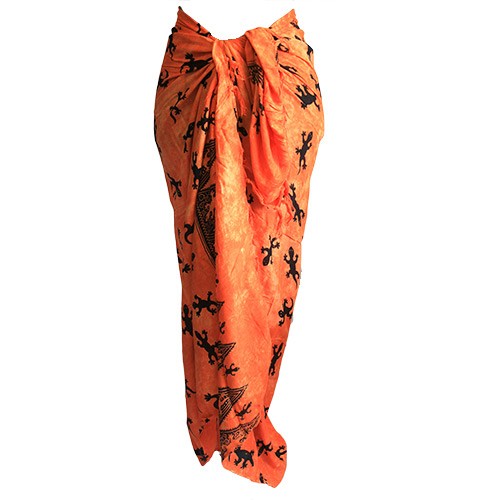 5x Bali Gecko Sarongs - Orange