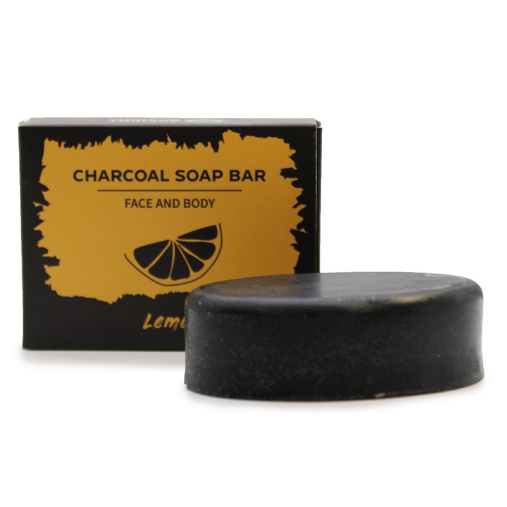 5x Charcoal Soap 85g - Lemon