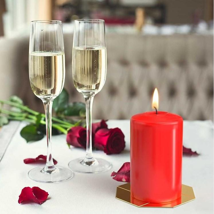 6x Pillar Candle 60x100mm - Red