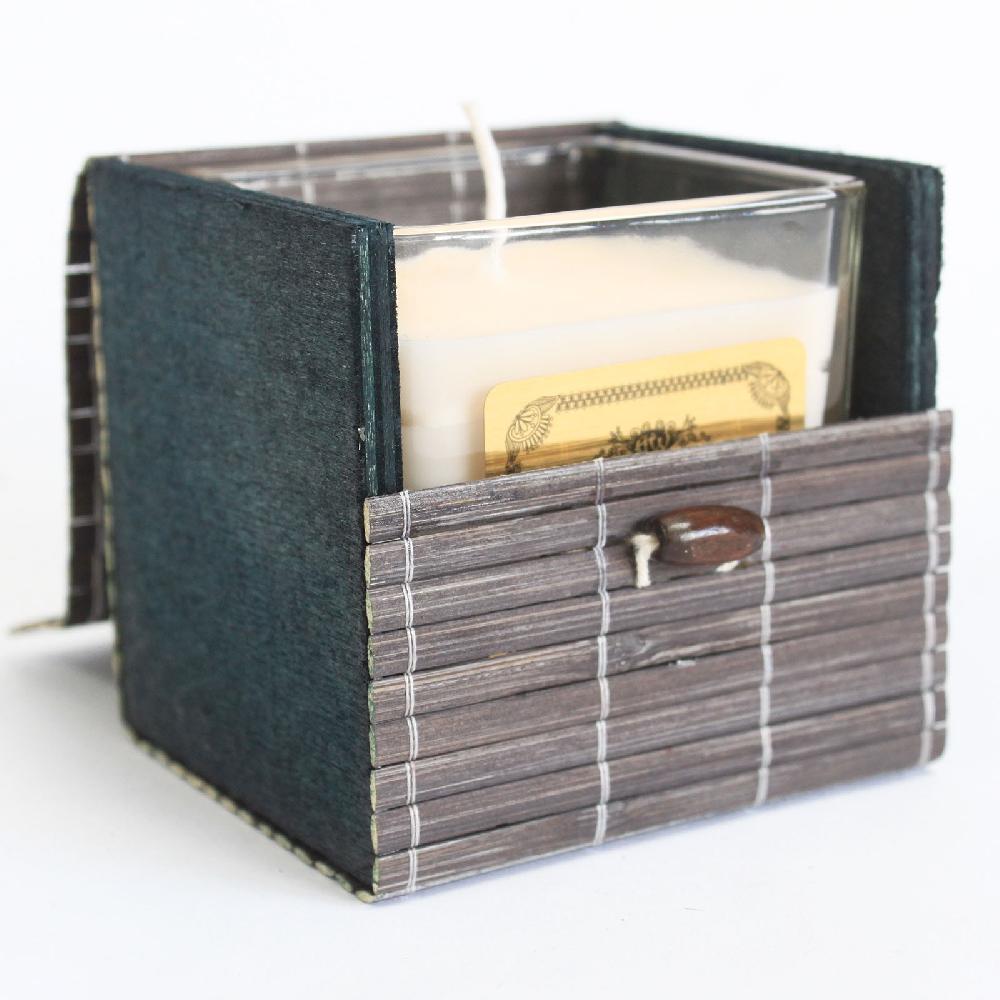 6x Single Box Slatted Bamboo
