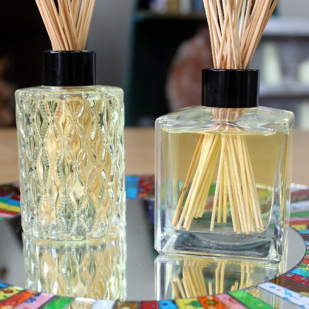 6x Square Bottle & Diffuser Lid - 200ml