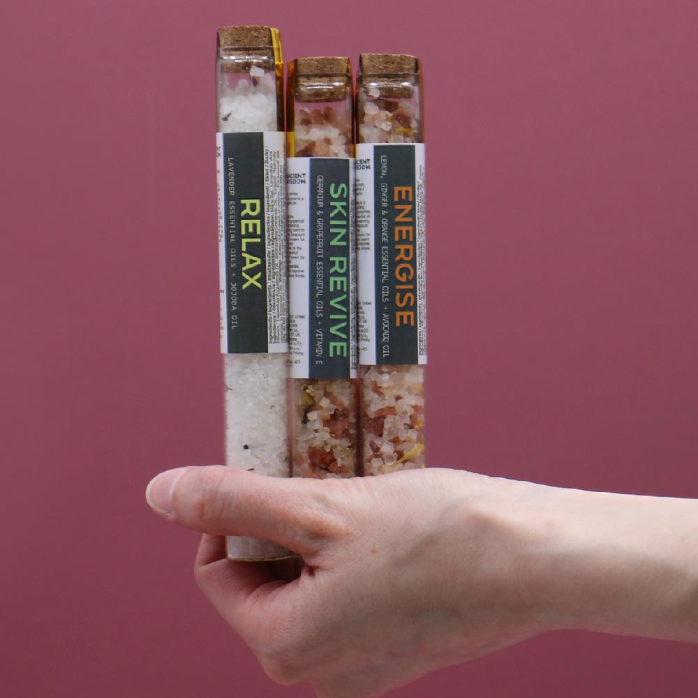 Bath Salts In Vials - Gift Pack Of 7