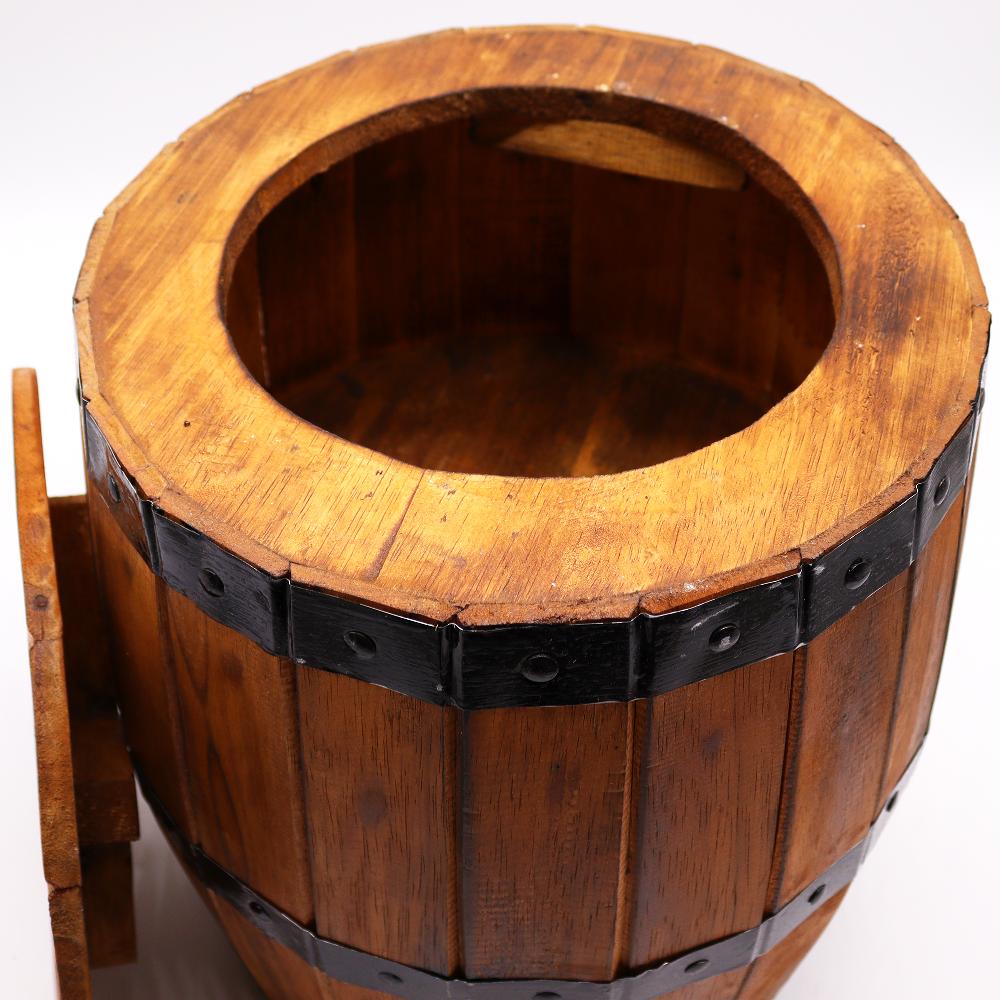 Beer Barrel Stool - Natural 38x32cm