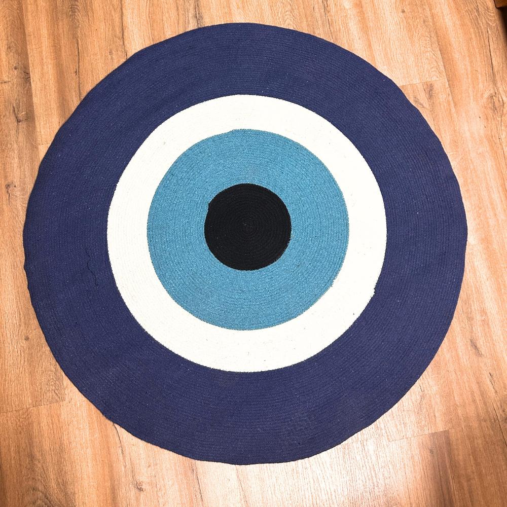 Cotton Rope Evil Eye Rug 120cm