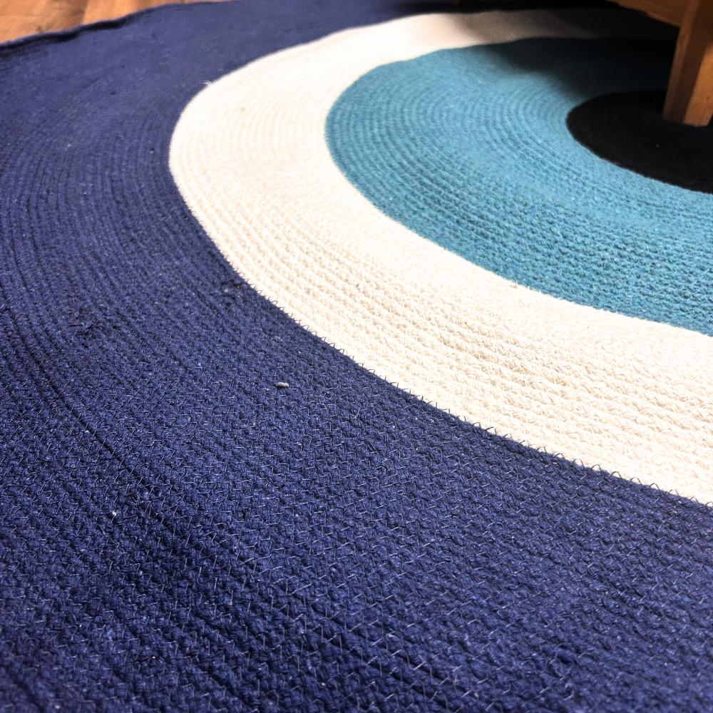 Cotton Rope Evil Eye Rug 120cm