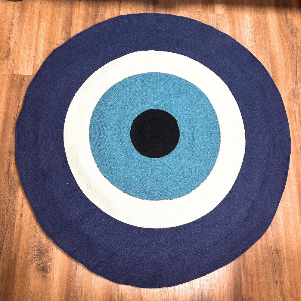 Cotton Rope Evil Eye Rug 150cm