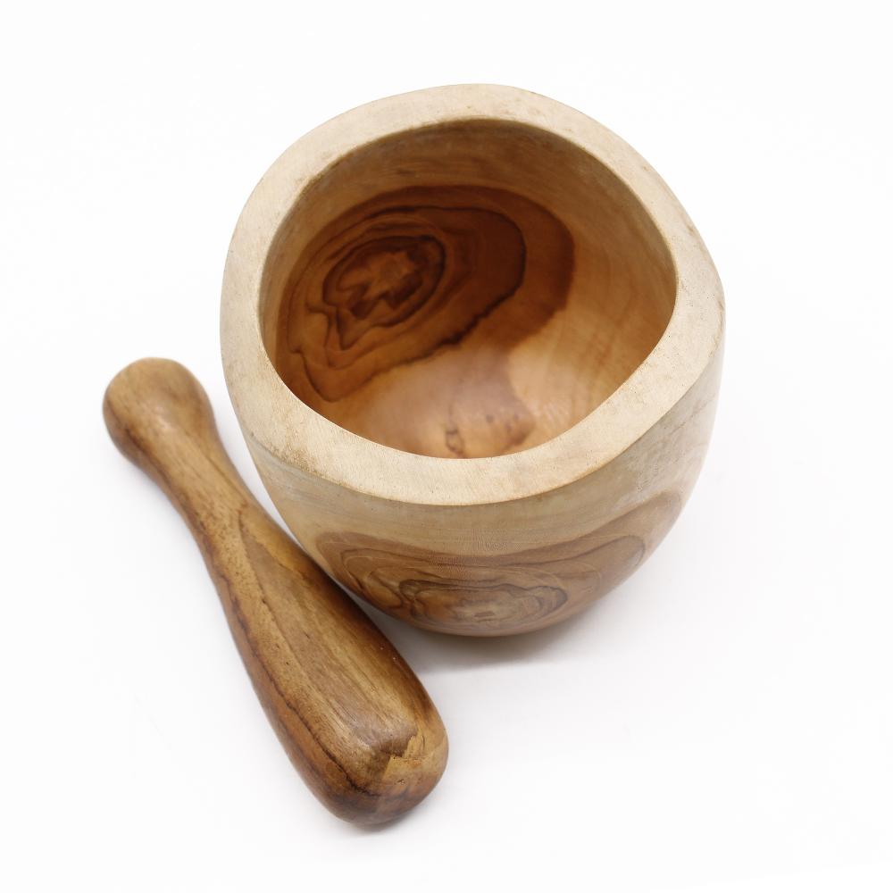 Ergo Teak Pestle & Mortar Large