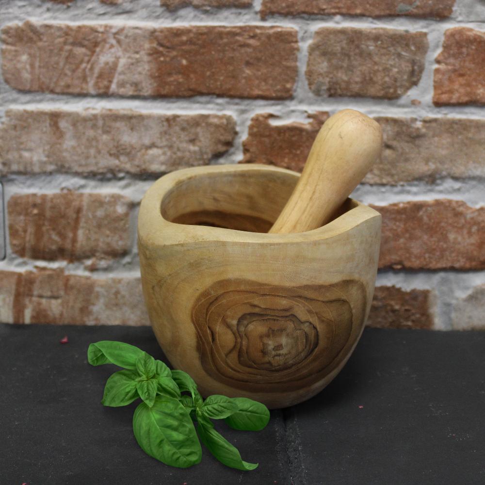 Ergo Teak Pestle & Mortar Medium