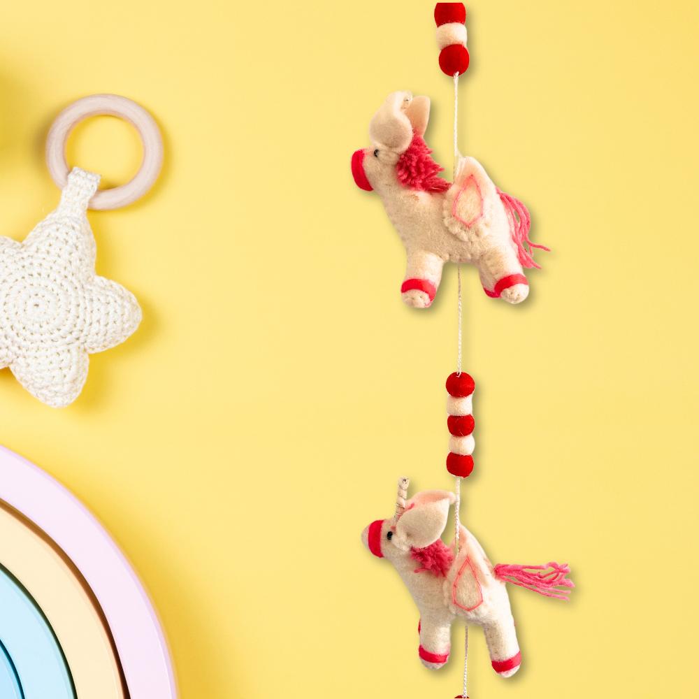 Felt Wall Hanging - Unicorns
