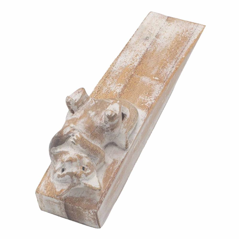 Hand Carved Doorstop - Kitten