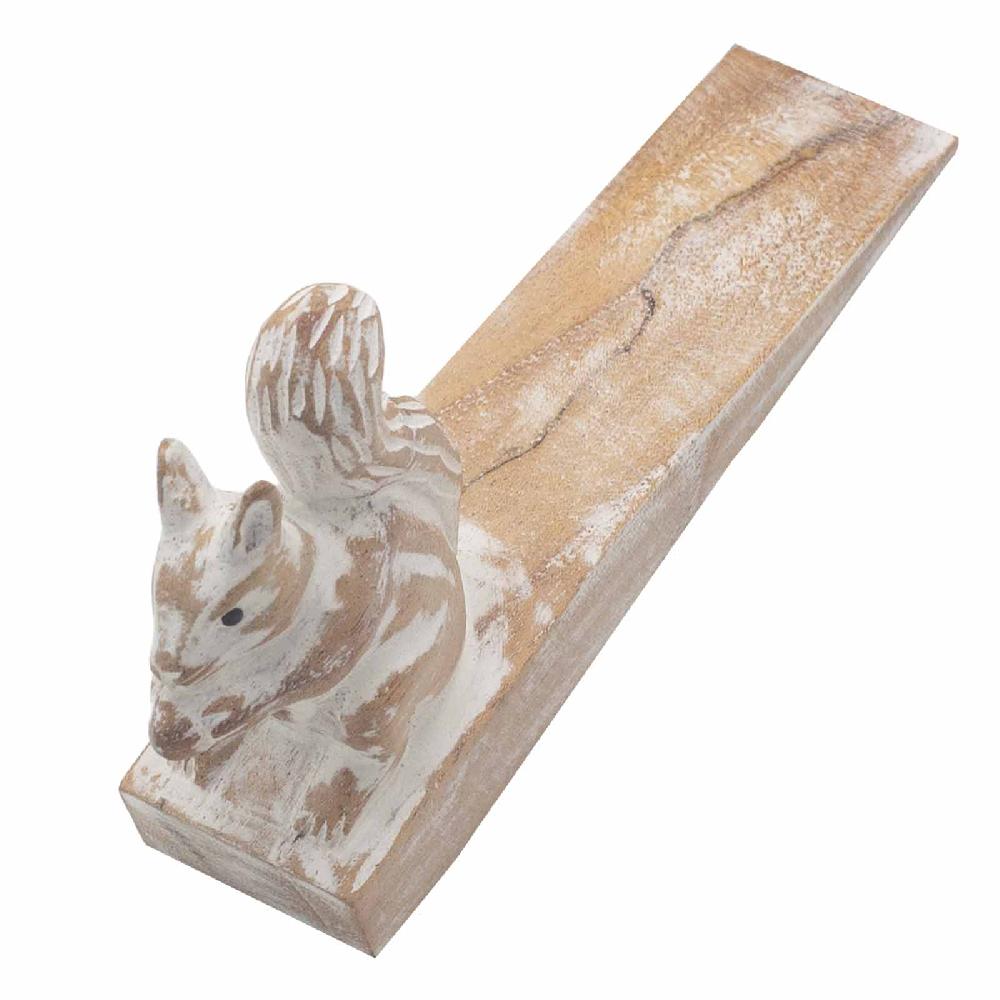Hand Carved Doorstop - Squirrel