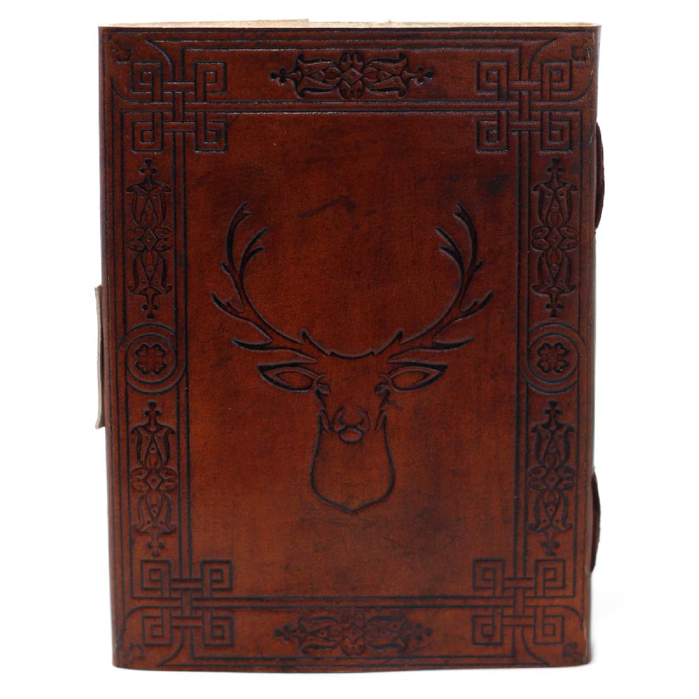 Leather Stag Notebook (6x8")