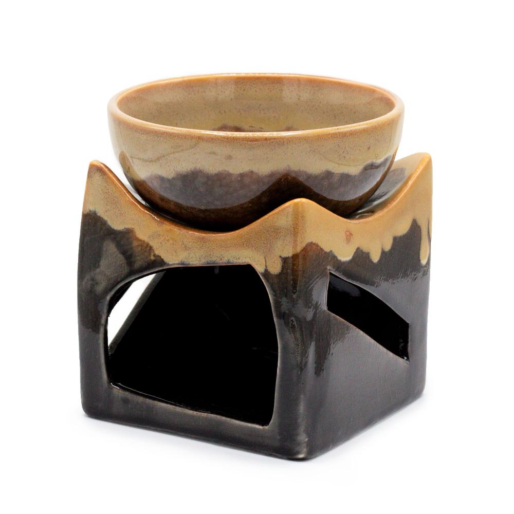Lucky Coin Large Oil Burner - Brown