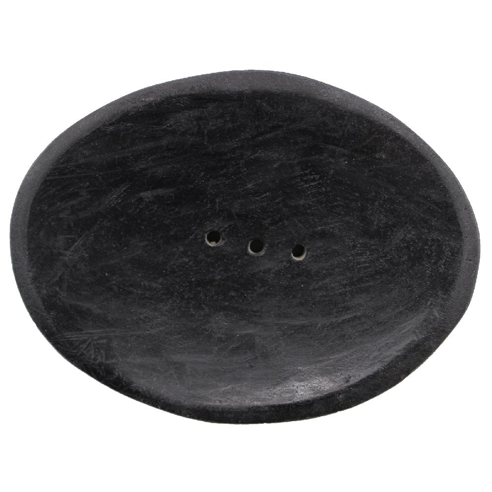 Oval Black Marble Soap Dish