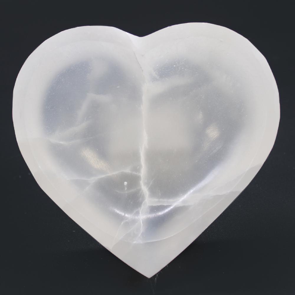 Selenite Heart Bowl - 15cm