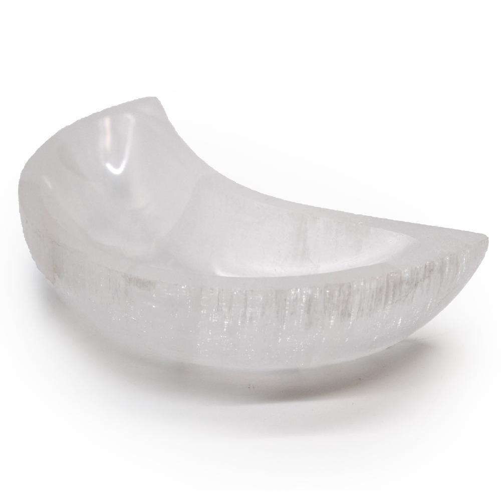 Selenite Moon Bowl - 15cm
