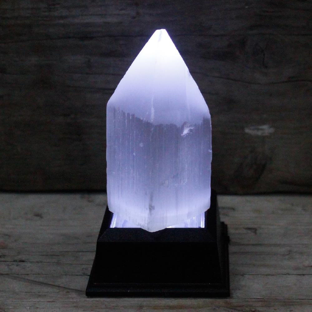 Selenite Pencil Point Tower - 10 Cm