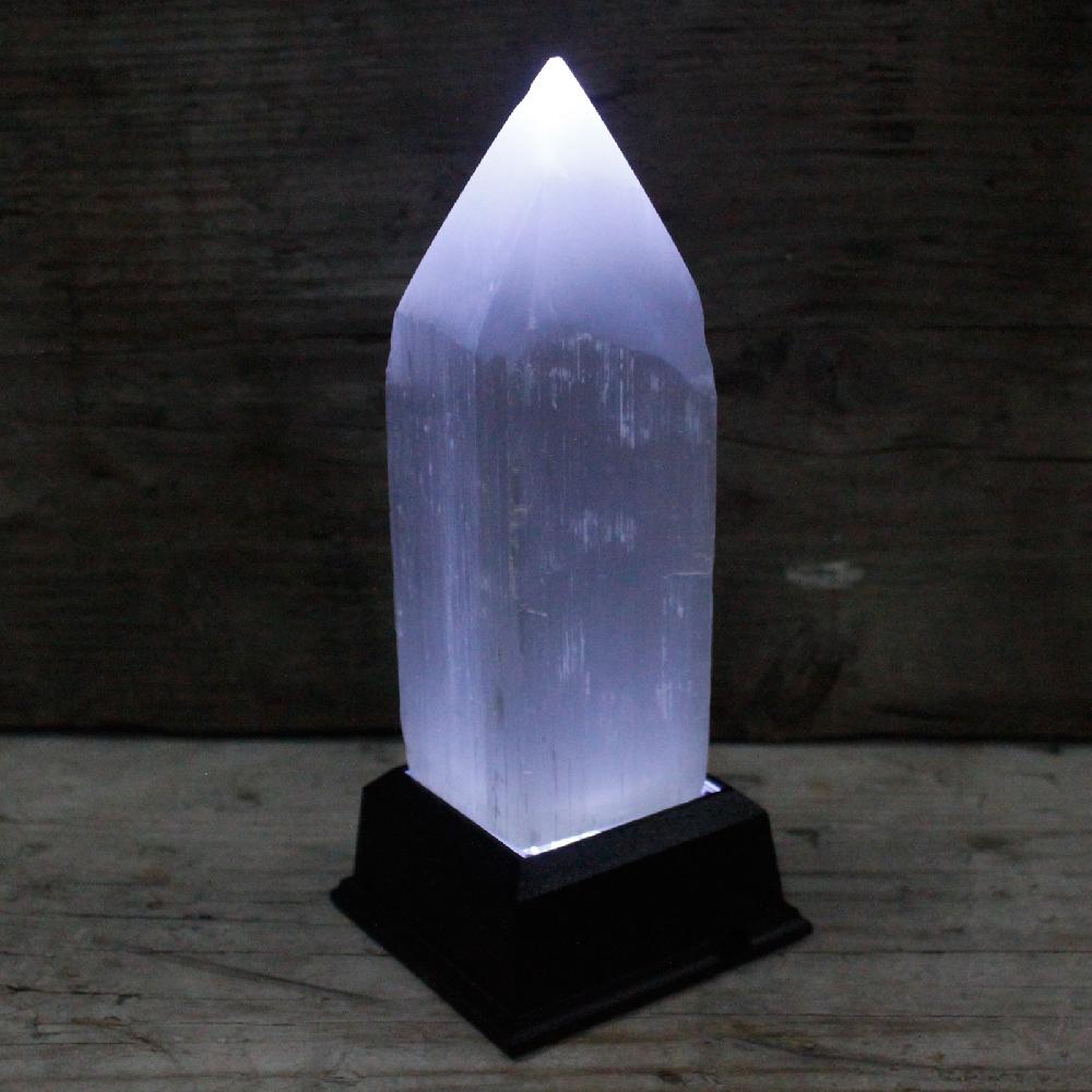 Selenite Pencil Point Tower - 15 Cm