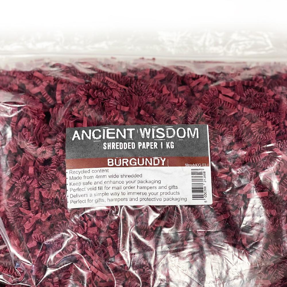 Shredded Paper - Burgundy 1kg
