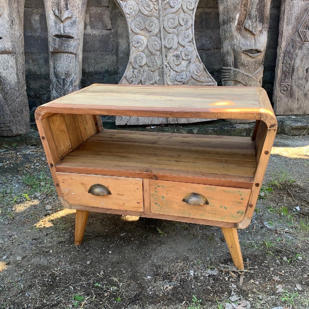 Small TV Stand with 2 Draws Round