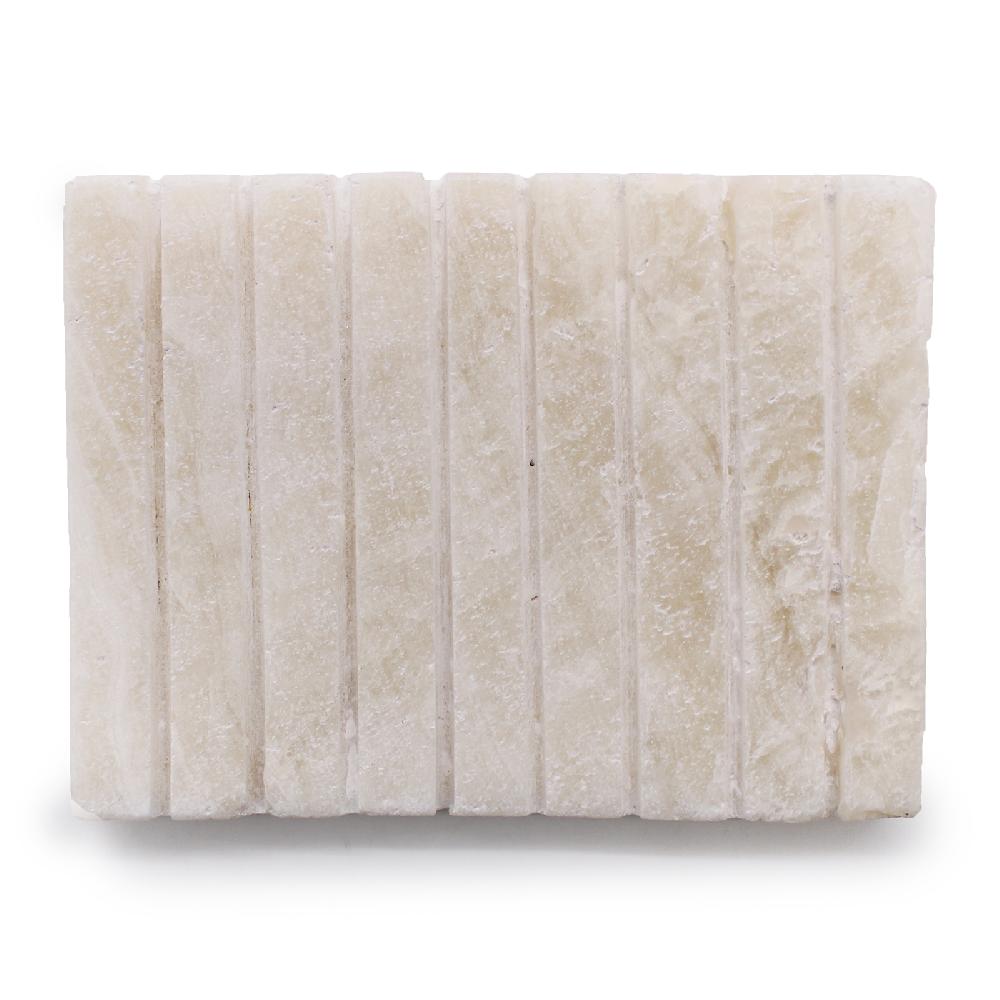 White Onyx Ridged Soap Dish