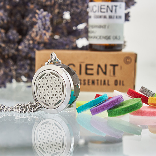 Aromatherapy Diffuser Necklace - Flower Of Life 25mm