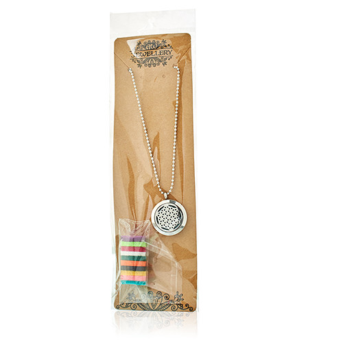 Aromatherapy Diffuser Necklace - Flower Of Life 25mm