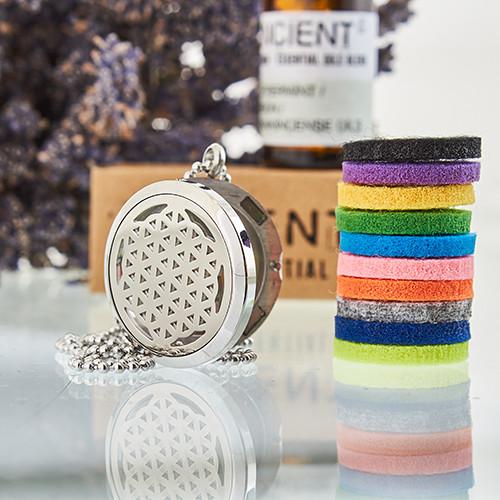 Aromatherapy Diffuser Necklace - Flower Of Life 30mm