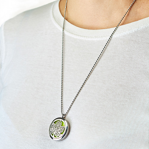 Aromatherapy Diffuser Necklace - Flower Of Life 30mm