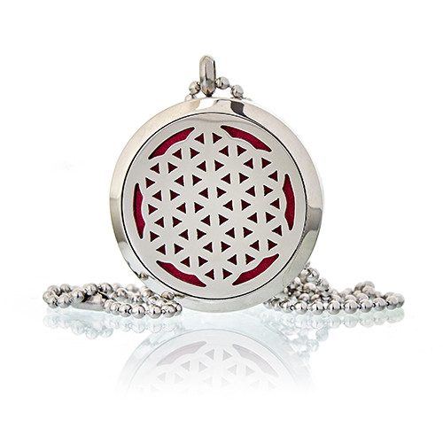 Aromatherapy Diffuser Necklace - Flower Of Life 30mm
