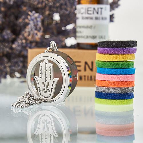 Aromatherapy Diffuser Necklace - Hand Of Fatima 30mm