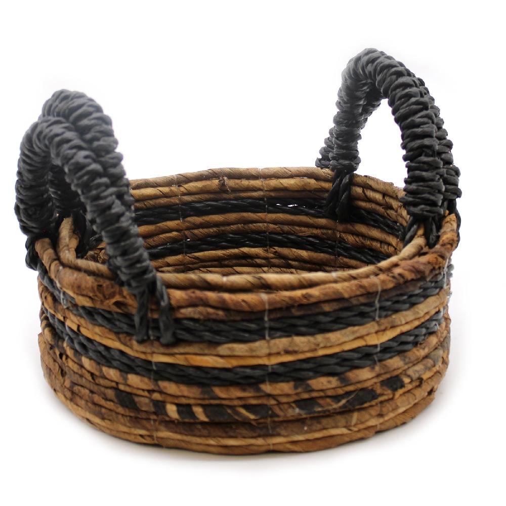 Banana Leaf & Hitam Raffia Basket- Set Of 2