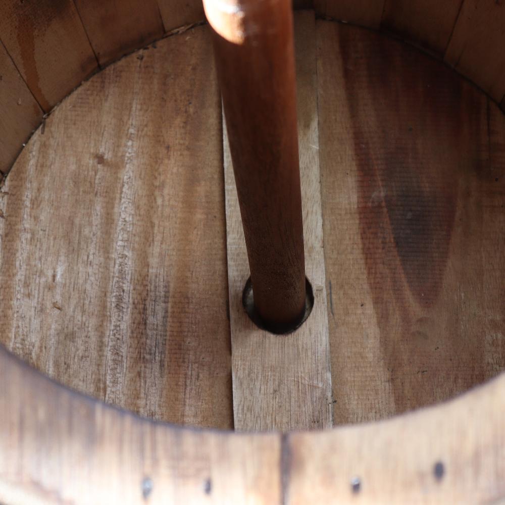 Beer Barrel Table & Parasol Stand 60x48 5 Cm - Natural