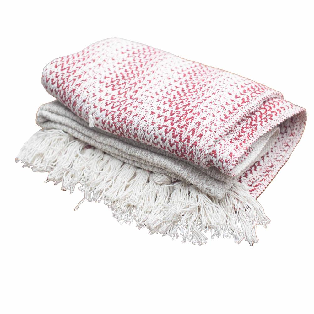 Boho Comfort Throw - 125x150cm - Ruby Two Tone