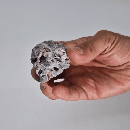 Calcite Geode Carved Skull - (approx 4.5cm)