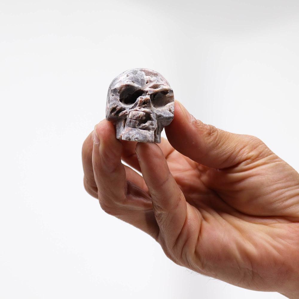 Calcite Geode Carved Skull - (approx 4.5cm)