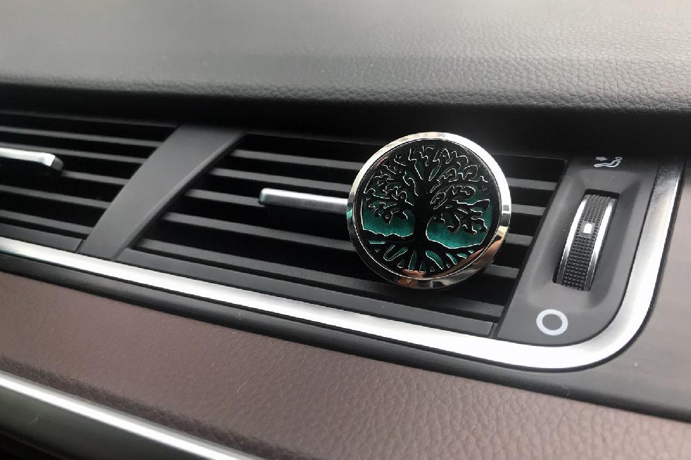 Car Diffuser Kit - Pewter Yoga Chakra - 30mm