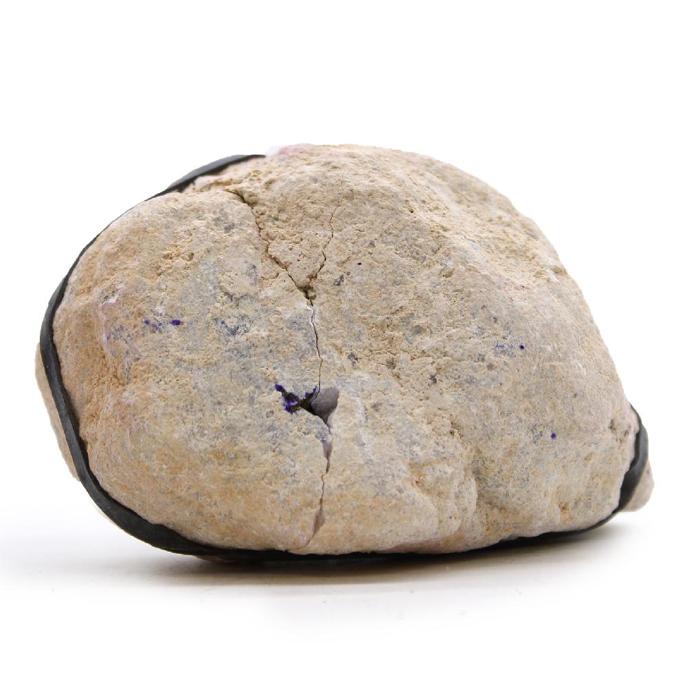 Coloured Calcite Geode 8.5x6cm - Natural Rock - Purple & Gold