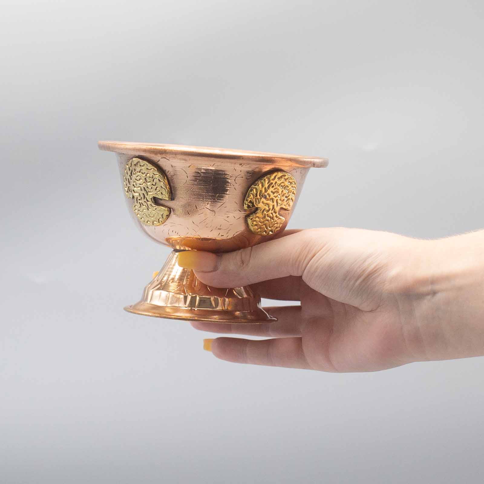 Copper Ritual Chalice With Tree Of Life 12x9cm