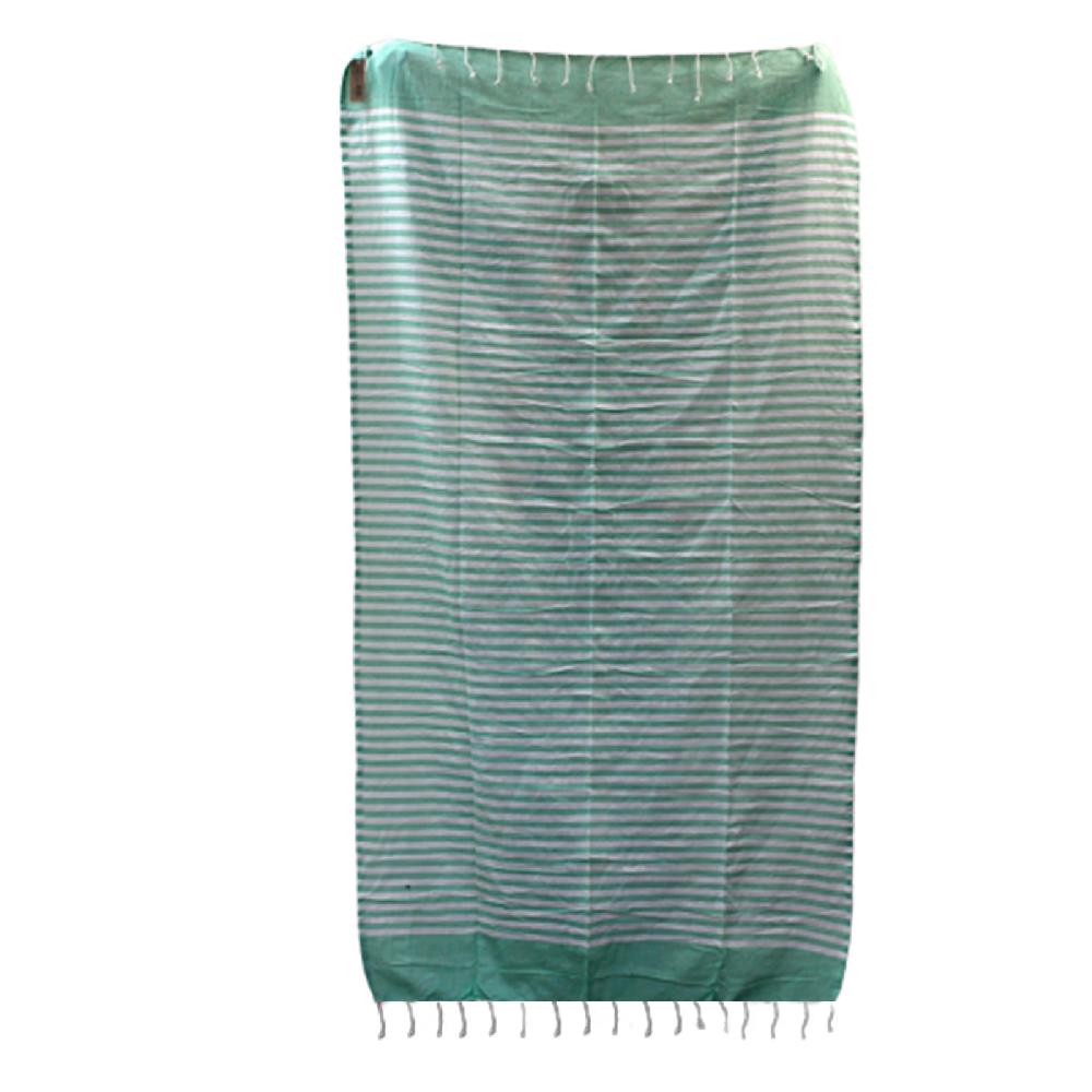 Cotton Pareo Throw - 100x180 Cm - Picnic Green