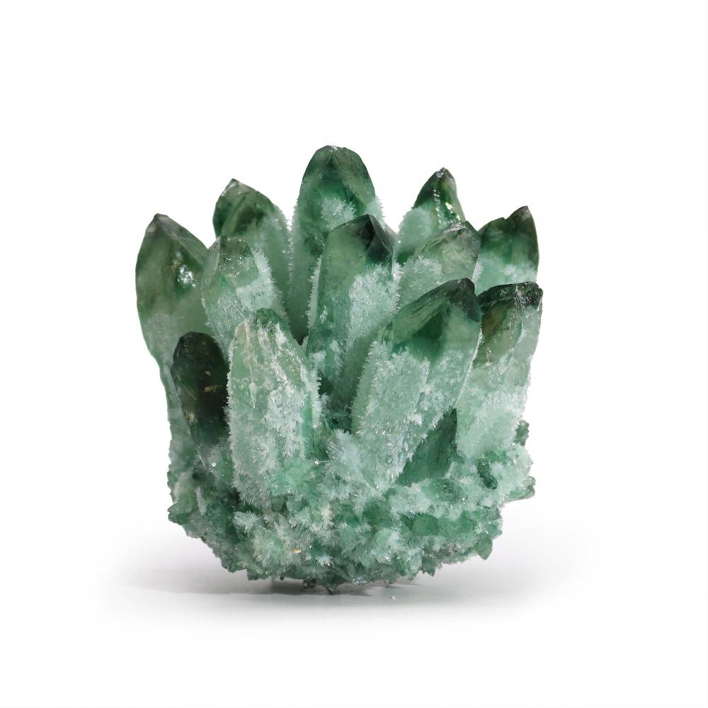 Crafted Quartz Cluster - Green Ghost Quartz (approx 250-300gm 8cm)