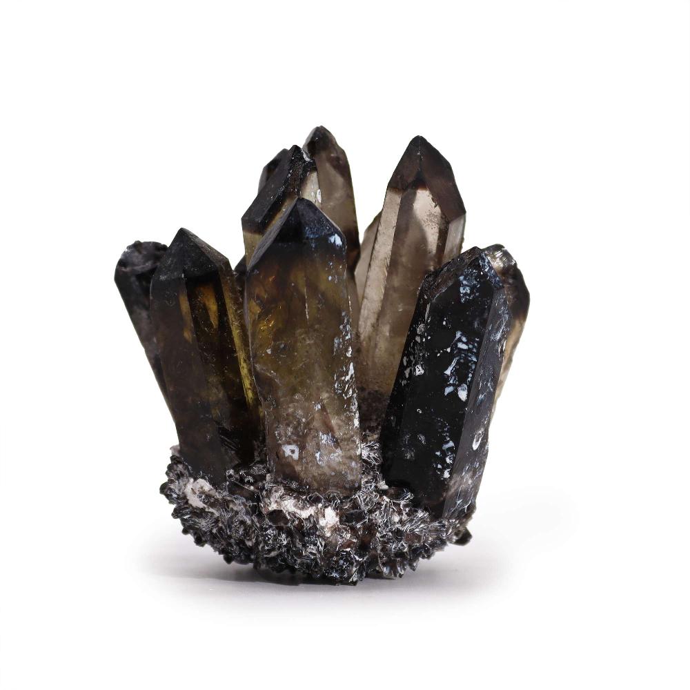 Crafted Quartz Cluster - Smoky Ghost Quartz (approx 250-300gm 8cm)