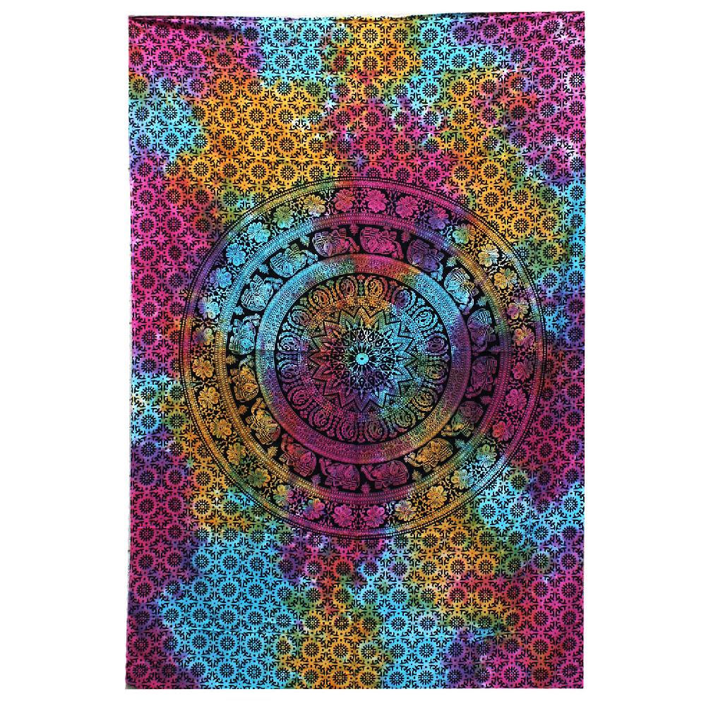 Double Cotton Bedspread + Wall Hanging - Mnadala Elephant