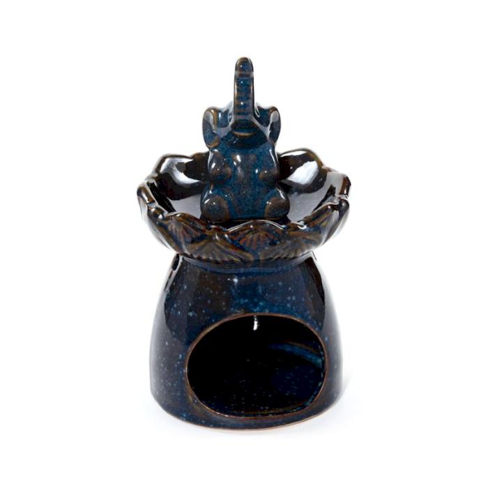 Eden Elephant Lotus Flower Dish Oil Burner