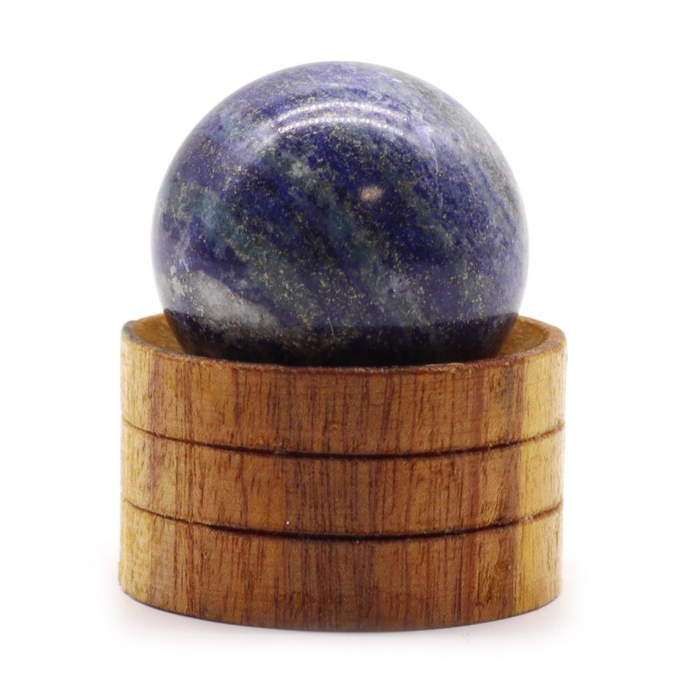 Gemstone Crystal Sphere 40mm - Afghan Lapis with Stand